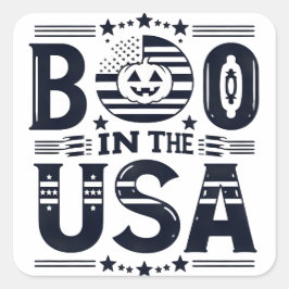 Halloween Authenticiteit in Amerika Vierkante Sticker