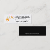 Halloween Autism Trick or treat Cards Boo Mini Visitekaartje (Voorkant / Achterkant)