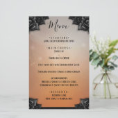 Halloween Autumn Black Roos & Oranje menu (Staand voorkant)