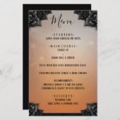 Halloween Autumn Black Roos & Oranje menu (Voorkant / Achterkant)