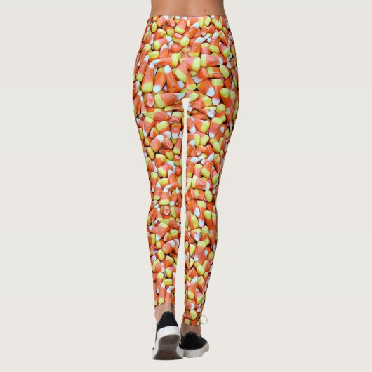 Halloween Autumn Candy Corn Leggings Oranje (Achterkant)