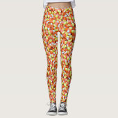 Halloween Autumn Candy Corn Leggings Oranje (Voorkant)