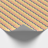 Halloween Autumn Chevron Fall Colors Cadeaupapier (Hoek)