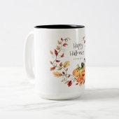 Halloween Autumn Foliage Tweekleurige Koffiemok (Voorkant links)