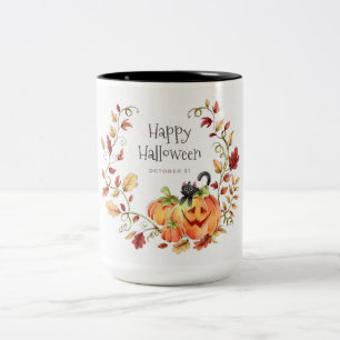 Halloween Autumn Foliage Tweekleurige Koffiemok