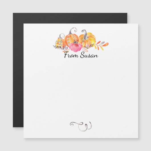 Halloween Autumn Herfst Pumpkins Waterverf Paint (Voorkant / Achterkant)