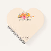 Halloween Autumn Herfst Pumpkins Waterverf Paint Notitieboek (Voorkant)