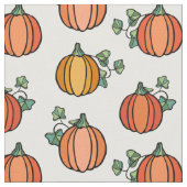 Halloween Autumn Oranje Pumpkin Pattern Stof (Close Up)