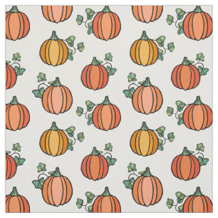 Halloween Autumn Oranje Pumpkin Pattern Stof