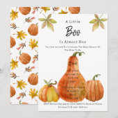 Halloween Autumn Pumpkin Babyshower Invitation Kaart (Voorkant / Achterkant)