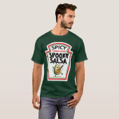Halloween Avocado Dancing Spooky Salsa Sauce T-shirt (Voorkant volledig)