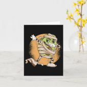 Halloween Avocado Mummy Kaart (Gele Bloem)