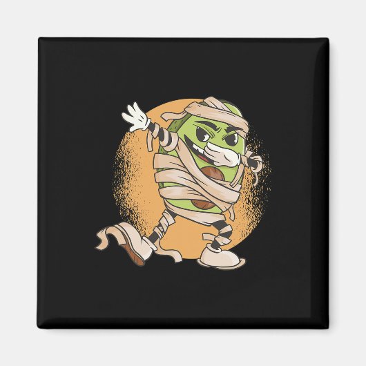 Halloween Avocado Mummy Magneet (Voorkant)