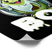 Halloween Avocado Pun Ghost Kostuum Grappig Veggie Poster (Hoek)