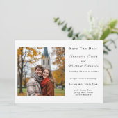 Halloween avond bruiloft Save the Date Kaart (Staand voorkant)