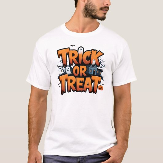 Halloween avond met geesten t-shirt (Voorkant)