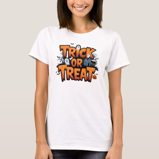 Halloween avond met geesten t-shirt (Voorkant)