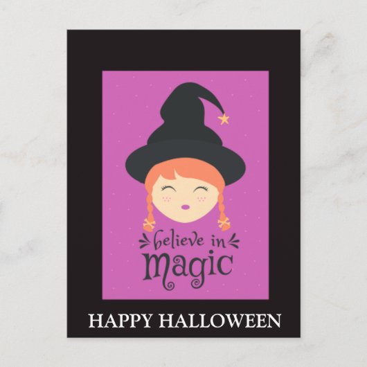 Halloween avond met heksenfeest briefkaart (Voorkant)
