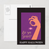 Halloween-avond met Spider Party Briefkaart (Voorkant / Achterkant)
