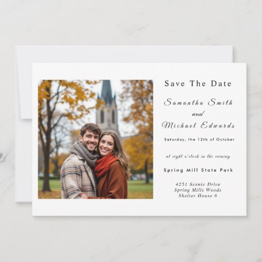 Halloween Avond Trouw Save The Date Kaart (Voorkant)