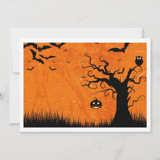 Halloween Avond Trouw Save The Date Kaart (Achterkant)