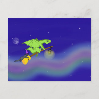 Halloween avond vol plezier. briefkaart