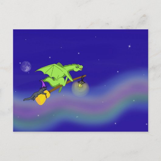 Halloween avond vol plezier. briefkaart (Voorkant)