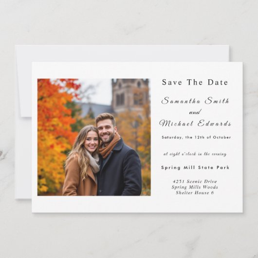 Halloween avondbruiloft Bewaar de datum Kaart (Voorkant)