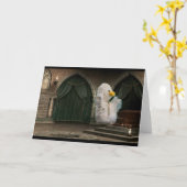 Halloween Avontuur. Wenskaart Kaart (Gele Bloem)