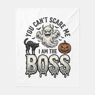 Halloween Baas Geest Vintage Gravure Shirt Ontwerp Fleece Deken