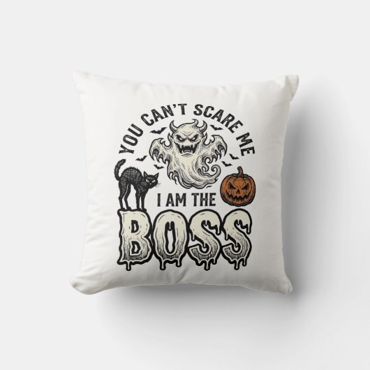 Halloween Baas Geest Vintage Gravure Shirt Ontwerp Kussen (Voorkant)
