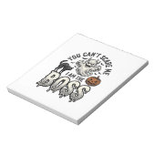 Halloween Baas Geest Vintage Gravure Shirt Ontwerp Notitieblok (Linkerzijde)