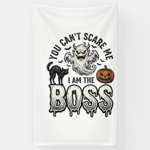 Halloween Baas Geest Vintage Gravure Shirt Ontwerp Spandoek