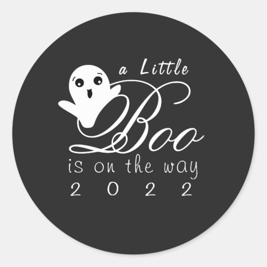 Halloween Baby aankondiging Sticker (Voorkant)
