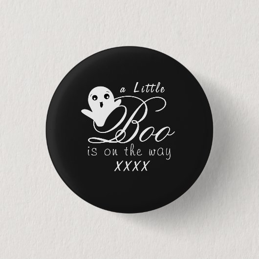 Halloween Baby Announcement Button (Voorkant)