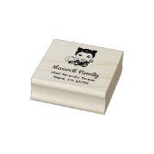 Halloween Baby Black Cat Costume Family Address Rubberstempel (Stempel)