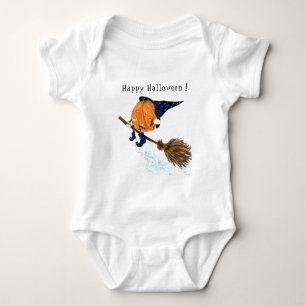 Halloween Baby Bodysuit die naar de pomkin vliegen
