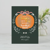 Halloween Baby Borrel Folie Uitnodiging (Staand Voorkant)