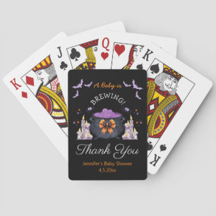 halloween baby borrelende baby shower bedankt zwar pokerkaarten