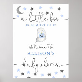 Halloween baby boy baby shower-welkomstteken poster
