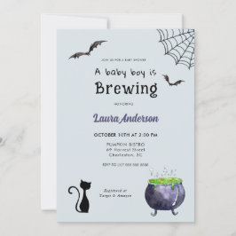 Halloween Baby Boy maakt Baby shower Kaart