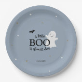 Halloween Baby Boy Shower Papieren Bordje (Voorkant)