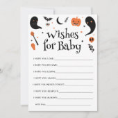 Halloween Baby Boy Shower Wensen voor Baby Kaart (Voorkant)