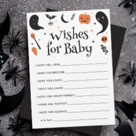 Halloween Baby Boy Shower Wensen voor Baby Kaart
