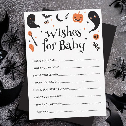 Halloween Baby Boy Shower Wensen voor Baby Kaart