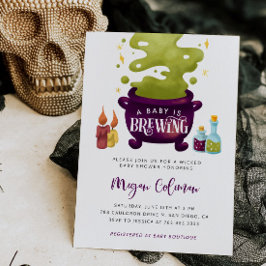 Halloween Baby breekt heks Baby shower Kaart