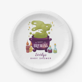 Halloween Baby breekt heks Baby shower Papieren Bordje