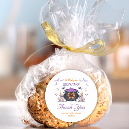 Halloween baby Brewing baby shower Dank u Ronde Sticker