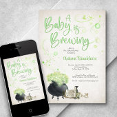 Halloween Baby Brewing Shower Kaart