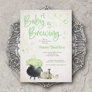 Halloween Baby Brewing Shower Kaart